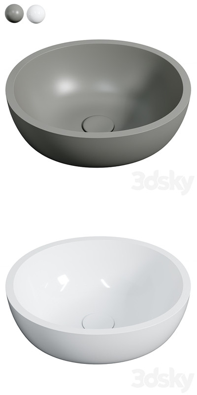 Waskom Solid Surface Asti Grigio (exclusief kraan)